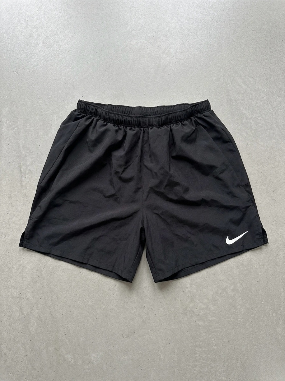 Nike Black Men's Athletic Shorts with White Swoosh